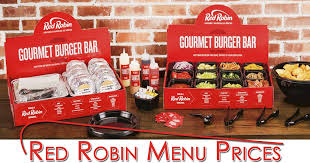Click here for our store locator. Red Robin Menu Prices Burgers Salads Sauces More Specials