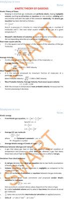 Notes On Behaviour Of Perfect Gas And Kinetic Theory Kinetic Theory Theories Kinetic