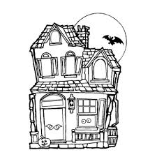 Bon, ce n'est pas avec cette citrouille que l'on va avoir peur. Coloriage Maison Hantee A Imprimer Avec Tete A Modeler