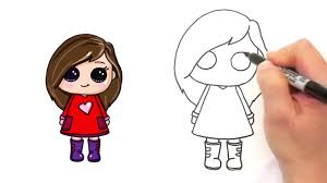 Even though we already drew the pose before, we should delve a bit deeper into the pose. Cute Girl Drawing Images At Paintingvalley Com Explore Collection Of Cute Girl Drawing Images