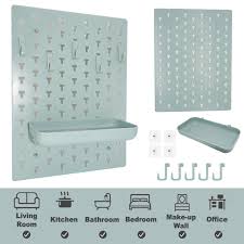 Only 1 available and it's in 3 people's carts. Iidesign Decorative Plastic Pegboard Ez Mount Wall Shelf For Living Room Bathroom Kitchen Office Wall Decor Storage Organizer Macaron Green Buy Online In Antigua And Barbuda At Antigua Desertcart Com Productid 152243660