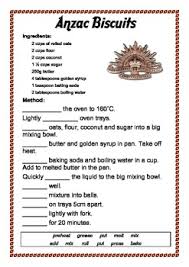 Anzac Biscuits Recipe English Activities Anzac Biscuits Anzac Easy Anzac Biscuits
