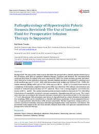 Pdf Pathophysiology Of Hypertrophic Pyloric Stenosis