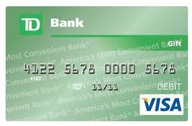 td bank visa gift card registration