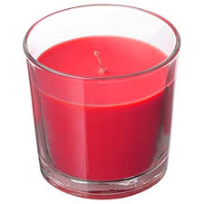 Buy ايكيا 603 374 19 شمعة المعطرة في الزجاج الأحمر Online In Bahrain B0727mqhnv