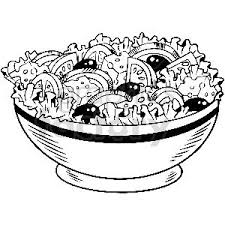 Black And White Bowl Clipart Black And White Salad Vector Clipart Royalty Free Clipart 413298 In 2020 Vector Clipart Clip Art Black And White
