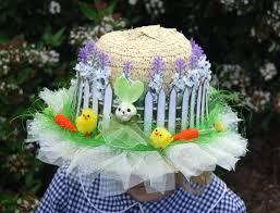 Apply white fence from craft foam and purple lavender above this around the hat. Cool Easter Bonnet Or Hat Ideas Hative