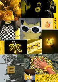 Check out this fantastic collection of yellow aesthetic collage wallpapers, with 46 yellow aesthetic collage background images for your desktop, . Yellow Aesthetic Collage Emo Pikachu Tumblr Cute Sun Hd Mobile Wallpaper Peakpx