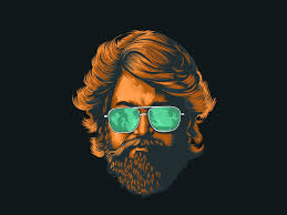Download androind app for bollywood actors car and bike collection. Kgf Beard Art Portrait Illustration Beard Logo