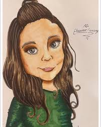 Self Portrait by Eleanor Sweeney. Age 11. I'm blown away and that's not  just because I'm her mother. #momlife #love #drawing #markers #talented  #mygirl #funny