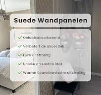 Akoestische Panelen Suede Stof Zwart met Vilt