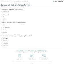 Challenge them to a trivia party! Germany Quiz Worksheet For Kids Study Com