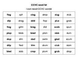 Сat, pen, pig, dot, and bug. Ccvc Fluency Word List Ccvc Words Ccvc Cvcc Words