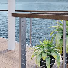 We have wood handrails and stair fittings, newel posts, wood balusters, wrought iron balusters and a beautiful line of stainless steel contemporary stair parts, all at a great price. Horizontal Railing