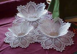 Dantelden Kase Modelleri Dantelden Dekoratif Kase Yapabilirsiniz Guzel Tig Krose Filet Crochet