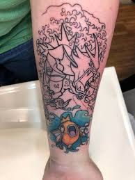 Gyarados tattoo done by @matsy__ gamer? What Magikarp Is Evolving My Magikarp And In Process Gyarados Tattoo Pokemon