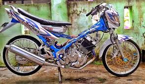 Galeri modifikasi satria 2 tak adityaprads blog via modifikasi trail paling keren mesin satria dan ninja via sutopo.com. Wallpaper Motor Satria Fu Satria Fu Motor Vintage Bikes