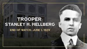 96 years ago today, Trooper Hellberg of New Britain was fatally injured in  a motorcycle fall. The accident occurred