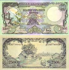Indonesia 2500 Rupiah 1957 Leguan Boats Koin Lima Sejarah