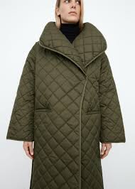 Annecy Quilted Coat Olive Toteme Quilted Coat Quilted Outerwear Coat Pattern Sewing