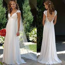 Chiffon Lace Empire Maternity Pregnant Bridal Wedding Gown 2015 Cl15 China Weddi Pregnant Wedding Dress Cheap Maternity Wedding Dresses Sheer Wedding Dress