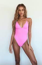 La Hearts By Pacsun Neon Pink Franky Lace Through One Piece Swimsuit Pacsun Cheeky One Piece Swimsuit Neon Swimsuit Neon Pink Dresses