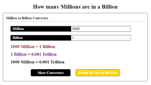 1 million = 0.001 billions. How Many Millions Are In A Billion Quora
