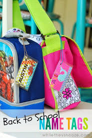 While They Snooze Back To School Name Tags Name Tag For School Diy Name Tags School Diy