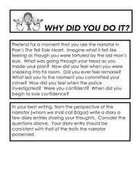 The Tell Tale Heart Creative Activity Packet The Tell Tale Heart Tales Teaching Strategies