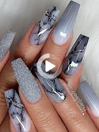 Il Best Nail Grey Art Design Ideas Coffin Shape Nails Ombre Acrylic Nails Swag Nails