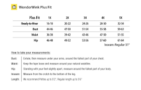 Wonderwink Nursing Scrub Size Charts