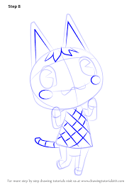 Step By Step How To Draw Rosie From Animal Crossing Drawingtutorials101 Com Animal Crossing Drawing Tutorial Drawings
