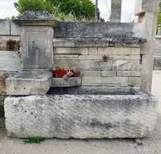 Water constantly pours down the tiers creating an absolutely relaxing atmosphere. Superb Wall Fountain Stone Garden Fountain With Large Antique Trough