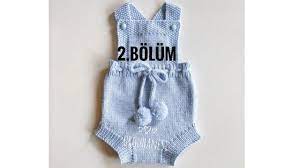 Orgu șort Salopet 2 Bolum Orgu Erkek Bebek Tulumu Sort