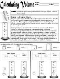 Students Will Explore The Difference In Finding The Volume Of Regular Vs Irregular Objects As Well As The Science Worksheets Chemical Science Chemistry Lessons