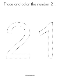 You can find so many unique, cute and complicated pictures for children of all ages as well as many great. Trace And Color The Number 21 Coloring Page Twisty Noodle