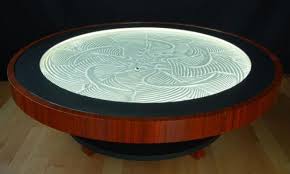 Hypnotic Coffee Table Creates Sand Art With A Magnetic Marble Art Table Sand Table Table