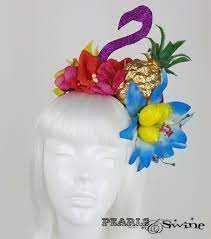 Tropical Fruit Flamingo Flower Headdress Tempete Tropicale Diy Flower Crown Headband Flower Headdress Fascinator