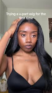 Trying a u-part wig for the first time #upartwig #upart #vpartwig  ##protectivestyles #hairstyle #wig #naturalhair #upartwigtutorial @outre  dominican blowout 22”