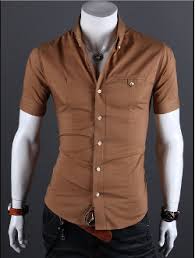 Mens Short Sleeve Button Shirt With Vertical Strip Men Casual Casual Shirts For Men Men Shirt Style
