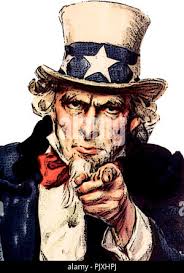 Vogliamo che tu! Lo zio Sam illustrazione Foto stock