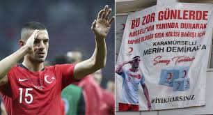Professional football player at juventus fc and turkish national team. Kizilay Dan Merih Demiral A Tesekkur Trt Spor Turkiye Nin Guncel Spor Haber Kaynagi