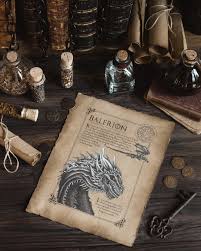Balerion Dragon Scroll Art Print - Etsy