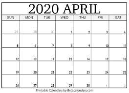 Blank April 2020 Calendar Printable Beta Calendars Blank April 2020 Calendar Printable Beta Cale In 2020 Calendar Printables Blank Calendar Printable Calendar Template