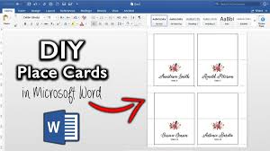 Select a template that you want to use. How To Make Place Cards In Microsoft Word Diy Table Cards With Template With Tent Name Card Place Card Template Wedding Place Card Templates Diy Table Cards