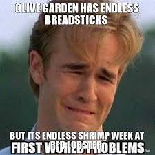 Found This Little Gem Olive Garden Has Endless Bread Sticks But It S Endless Shrimp At Red Funny Birthday Meme Birthday Quotes Funny Birthday Ecards Funny