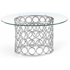 Round Glass Silver Circles Base Coffee Table Coffee Table Silver Coffee Table Circle Coffee Tables