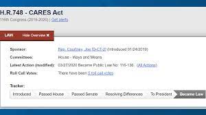 Which of the following options is not available to a president who has just received a bill passed by congress. Verify Was The Cares Act Introduced Before The Pandemic Wusa9 Com