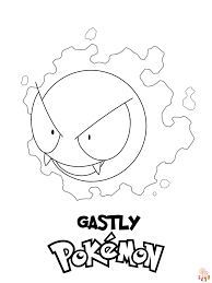 Discover Fun Gastly Coloring Pages for kids - Gbcoloring