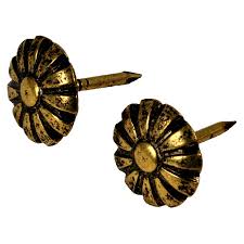 Hillman 25 Count 16 Gauge 1 In Brass Plated Furniture Nails Lowes Com Upholstery Nails Plating Antique Finish